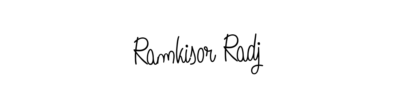 The best way (Angelique-Rose-font-FFP) to make a short signature is to pick only two or three words in your name. The name Ramkisor Radj include a total of six letters. For converting this name. Ramkisor Radj signature style 5 images and pictures png