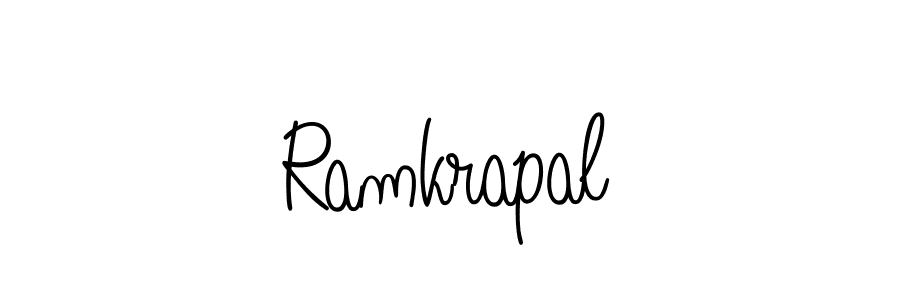 You should practise on your own different ways (Angelique-Rose-font-FFP) to write your name (Ramkrapal) in signature. don't let someone else do it for you. Ramkrapal signature style 5 images and pictures png