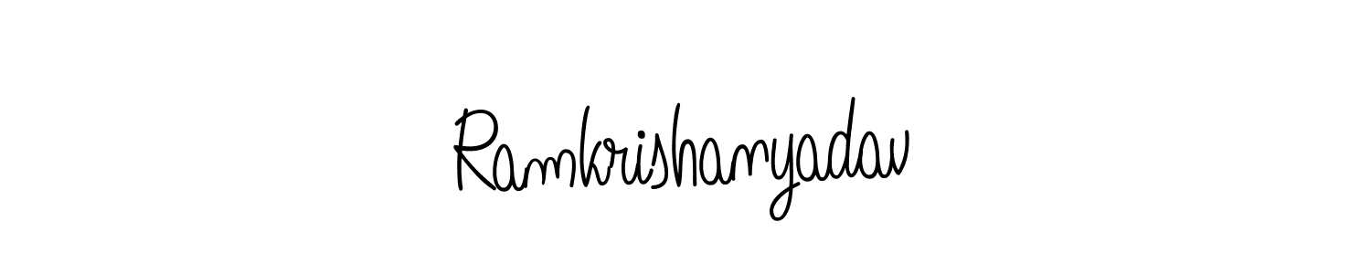 Create a beautiful signature design for name Ramkrishanyadav. With this signature (Angelique-Rose-font-FFP) fonts, you can make a handwritten signature for free. Ramkrishanyadav signature style 5 images and pictures png