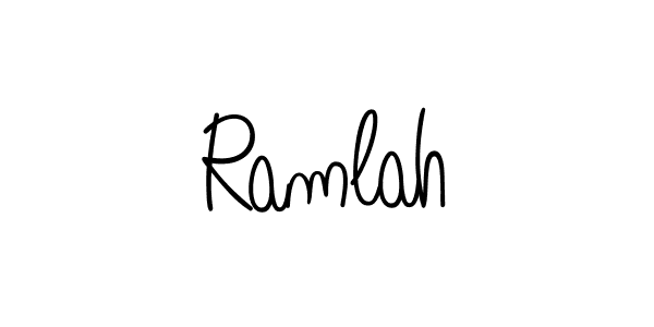 Ramlah stylish signature style. Best Handwritten Sign (Angelique-Rose-font-FFP) for my name. Handwritten Signature Collection Ideas for my name Ramlah. Ramlah signature style 5 images and pictures png