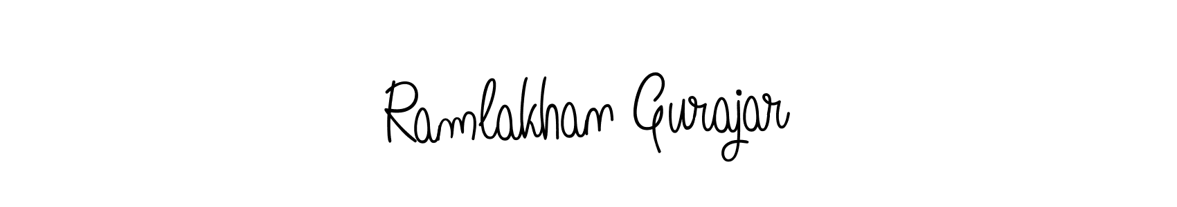 Make a beautiful signature design for name Ramlakhan Gurajar. With this signature (Angelique-Rose-font-FFP) style, you can create a handwritten signature for free. Ramlakhan Gurajar signature style 5 images and pictures png