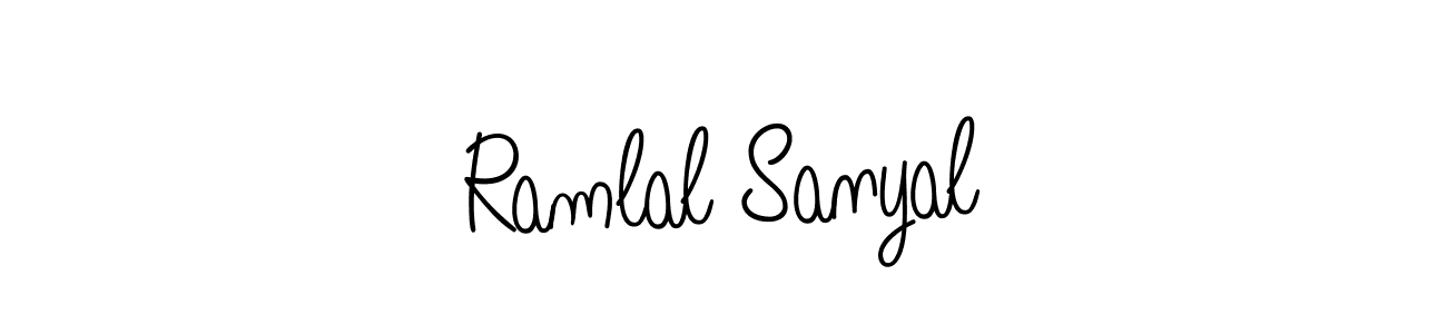 if you are searching for the best signature style for your name Ramlal Sanyal. so please give up your signature search. here we have designed multiple signature styles  using Angelique-Rose-font-FFP. Ramlal Sanyal signature style 5 images and pictures png