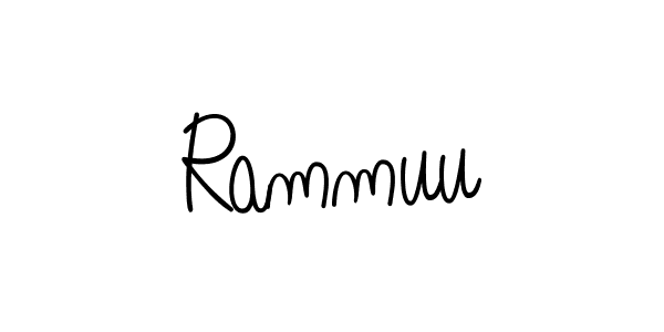 Make a beautiful signature design for name Rammuu. With this signature (Angelique-Rose-font-FFP) style, you can create a handwritten signature for free. Rammuu signature style 5 images and pictures png
