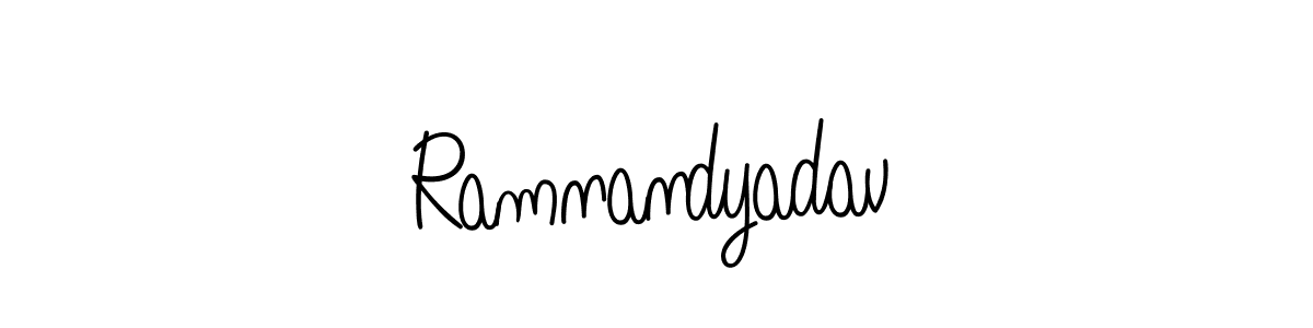 How to make Ramnandyadav name signature. Use Angelique-Rose-font-FFP style for creating short signs online. This is the latest handwritten sign. Ramnandyadav signature style 5 images and pictures png