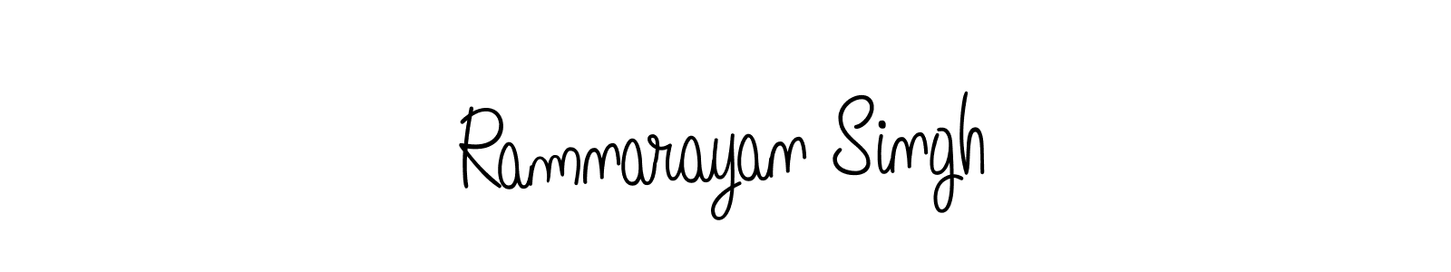 How to make Ramnarayan Singh name signature. Use Angelique-Rose-font-FFP style for creating short signs online. This is the latest handwritten sign. Ramnarayan Singh signature style 5 images and pictures png