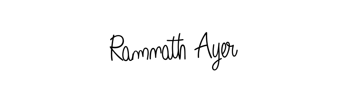 Use a signature maker to create a handwritten signature online. With this signature software, you can design (Angelique-Rose-font-FFP) your own signature for name Ramnath Ayer. Ramnath Ayer signature style 5 images and pictures png