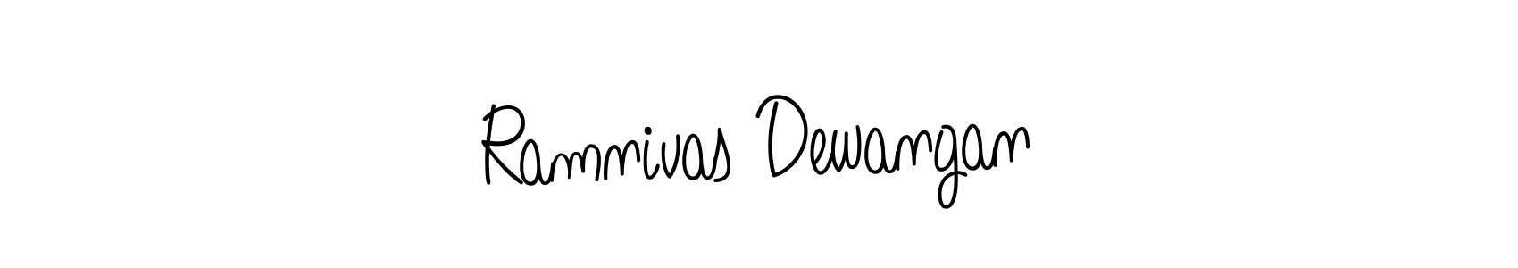 How to make Ramnivas Dewangan name signature. Use Angelique-Rose-font-FFP style for creating short signs online. This is the latest handwritten sign. Ramnivas Dewangan signature style 5 images and pictures png