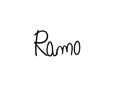 How to make Ramo name signature. Use Angelique-Rose-font-FFP style for creating short signs online. This is the latest handwritten sign. Ramo signature style 5 images and pictures png