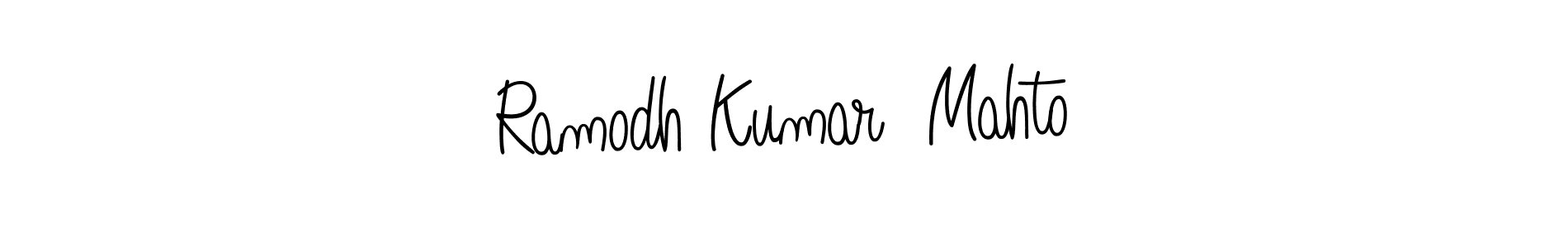 if you are searching for the best signature style for your name Ramodh Kumar  Mahto. so please give up your signature search. here we have designed multiple signature styles  using Angelique-Rose-font-FFP. Ramodh Kumar  Mahto signature style 5 images and pictures png