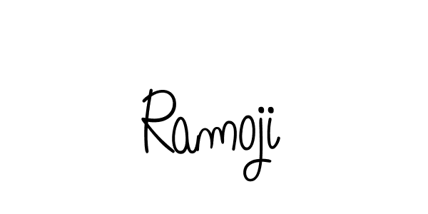 How to make Ramoji name signature. Use Angelique-Rose-font-FFP style for creating short signs online. This is the latest handwritten sign. Ramoji signature style 5 images and pictures png