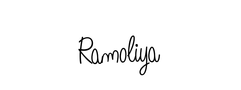 Ramoliya stylish signature style. Best Handwritten Sign (Angelique-Rose-font-FFP) for my name. Handwritten Signature Collection Ideas for my name Ramoliya. Ramoliya signature style 5 images and pictures png