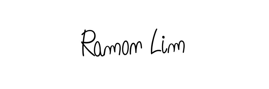 How to make Ramon Lim name signature. Use Angelique-Rose-font-FFP style for creating short signs online. This is the latest handwritten sign. Ramon Lim signature style 5 images and pictures png
