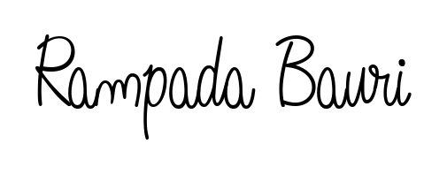 Designed for modern professionals: Rampada Bauri name signature crafted with Angelique-Rose-font-FFP script. Ready for digital PDF workflows. Rampada Bauri signature style 5 images and pictures png