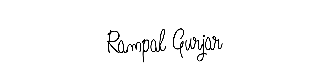 Make a beautiful signature design for name Rampal Gurjar. With this signature (Angelique-Rose-font-FFP) style, you can create a handwritten signature for free. Rampal Gurjar signature style 5 images and pictures png
