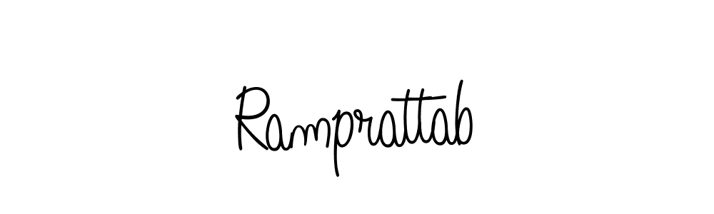 if you are searching for the best signature style for your name Ramprattab. so please give up your signature search. here we have designed multiple signature styles  using Angelique-Rose-font-FFP. Ramprattab signature style 5 images and pictures png