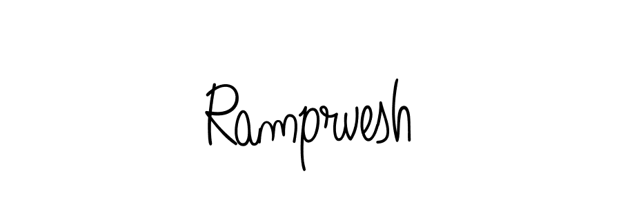 How to Draw Ramprvesh signature style? Angelique-Rose-font-FFP is a latest design signature styles for name Ramprvesh. Ramprvesh signature style 5 images and pictures png