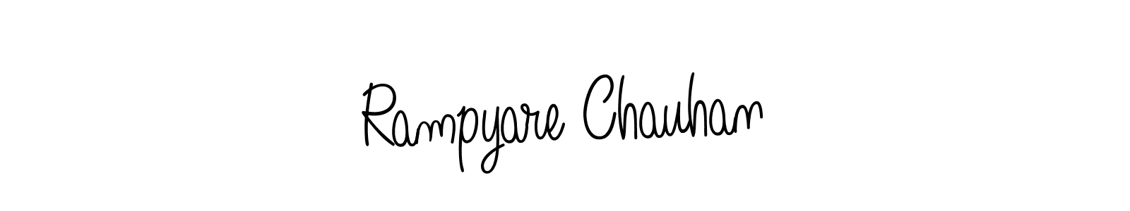 Create a beautiful signature design for name Rampyare Chauhan. With this signature (Angelique-Rose-font-FFP) fonts, you can make a handwritten signature for free. Rampyare Chauhan signature style 5 images and pictures png