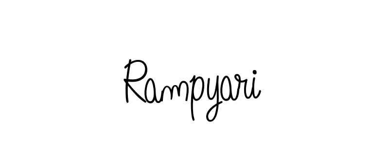 if you are searching for the best signature style for your name Rampyari. so please give up your signature search. here we have designed multiple signature styles  using Angelique-Rose-font-FFP. Rampyari signature style 5 images and pictures png