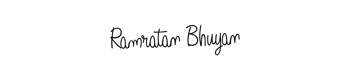 Make a beautiful signature design for name Ramratan Bhuyan. With this signature (Angelique-Rose-font-FFP) style, you can create a handwritten signature for free. Ramratan Bhuyan signature style 5 images and pictures png