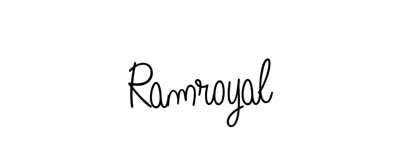 How to make Ramroyal name signature. Use Angelique-Rose-font-FFP style for creating short signs online. This is the latest handwritten sign. Ramroyal signature style 5 images and pictures png