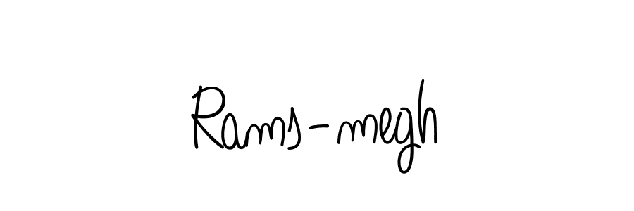 How to make Rams-megh name signature. Use Angelique-Rose-font-FFP style for creating short signs online. This is the latest handwritten sign. Rams-megh signature style 5 images and pictures png