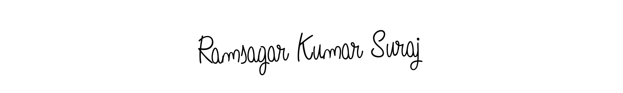 You should practise on your own different ways (Angelique-Rose-font-FFP) to write your name (Ramsagar Kumar Suraj) in signature. don't let someone else do it for you. Ramsagar Kumar Suraj signature style 5 images and pictures png