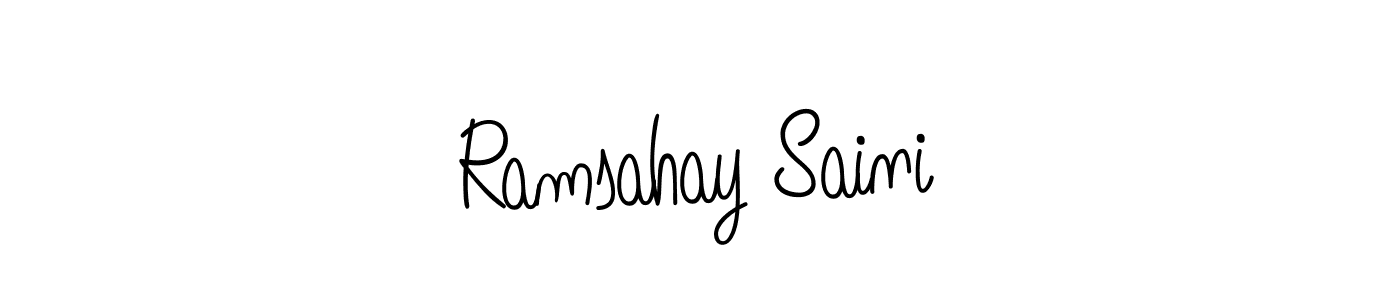 How to make Ramsahay Saini signature? Angelique-Rose-font-FFP is a professional autograph style. Create handwritten signature for Ramsahay Saini name. Ramsahay Saini signature style 5 images and pictures png
