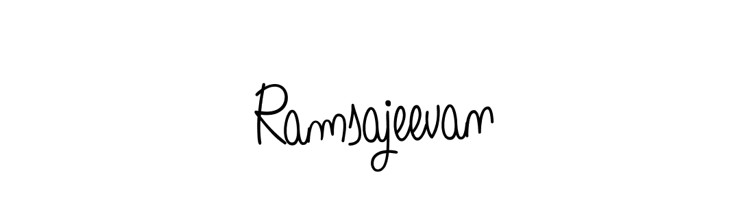 You should practise on your own different ways (Angelique-Rose-font-FFP) to write your name (Ramsajeevan) in signature. don't let someone else do it for you. Ramsajeevan signature style 5 images and pictures png