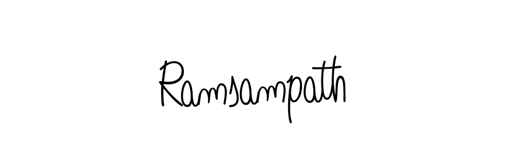 You should practise on your own different ways (Angelique-Rose-font-FFP) to write your name (Ramsampath) in signature. don't let someone else do it for you. Ramsampath signature style 5 images and pictures png