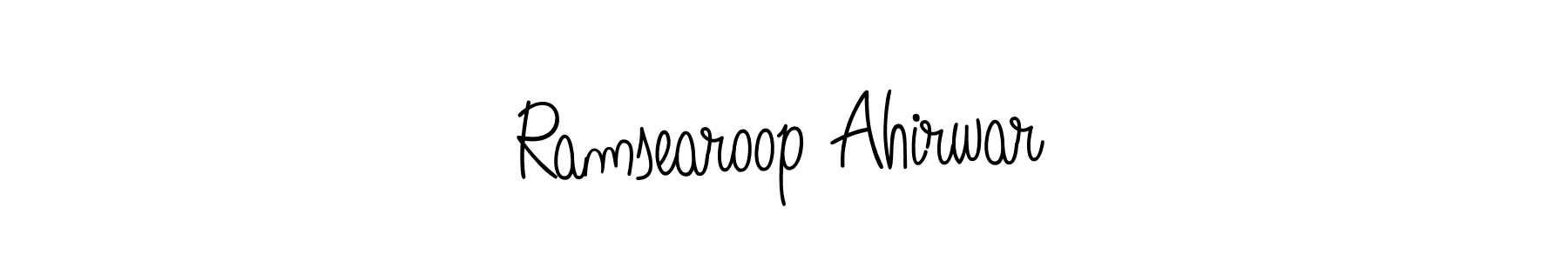 Make a beautiful signature design for name Ramsearoop Ahirwar. With this signature (Angelique-Rose-font-FFP) style, you can create a handwritten signature for free. Ramsearoop Ahirwar signature style 5 images and pictures png