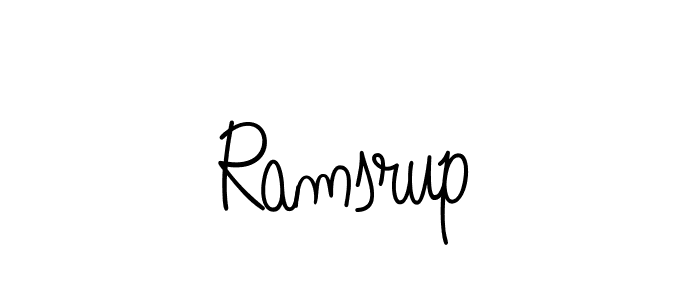 if you are searching for the best signature style for your name Ramsrup. so please give up your signature search. here we have designed multiple signature styles  using Angelique-Rose-font-FFP. Ramsrup signature style 5 images and pictures png