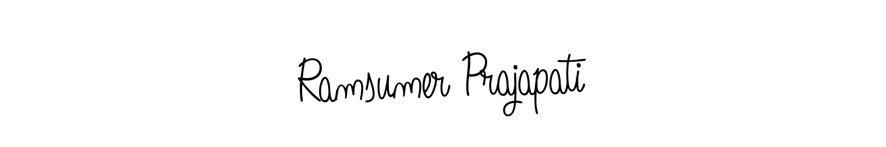 The best way (Angelique-Rose-font-FFP) to make a short signature is to pick only two or three words in your name. The name Ramsumer Prajapati include a total of six letters. For converting this name. Ramsumer Prajapati signature style 5 images and pictures png
