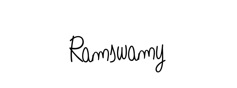 You should practise on your own different ways (Angelique-Rose-font-FFP) to write your name (Ramswamy) in signature. don't let someone else do it for you. Ramswamy signature style 5 images and pictures png