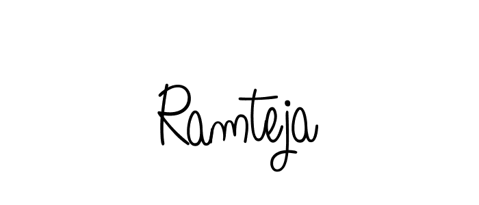 Use a signature maker to create a handwritten signature online. With this signature software, you can design (Angelique-Rose-font-FFP) your own signature for name Ramteja. Ramteja signature style 5 images and pictures png