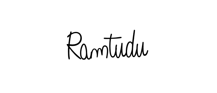 if you are searching for the best signature style for your name Ramtudu. so please give up your signature search. here we have designed multiple signature styles  using Angelique-Rose-font-FFP. Ramtudu signature style 5 images and pictures png