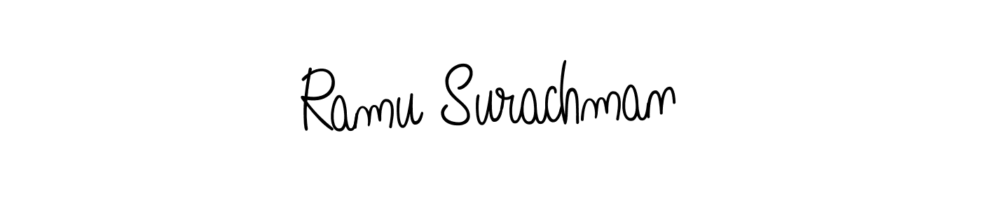 Create a beautiful signature design for name Ramu Surachman. With this signature (Angelique-Rose-font-FFP) fonts, you can make a handwritten signature for free. Ramu Surachman signature style 5 images and pictures png