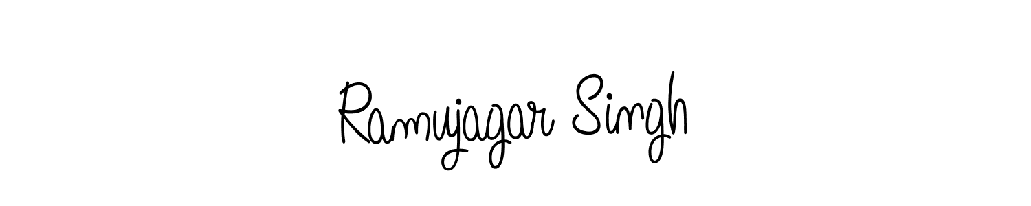 Ramujagar Singh stylish signature style. Best Handwritten Sign (Angelique-Rose-font-FFP) for my name. Handwritten Signature Collection Ideas for my name Ramujagar Singh. Ramujagar Singh signature style 5 images and pictures png