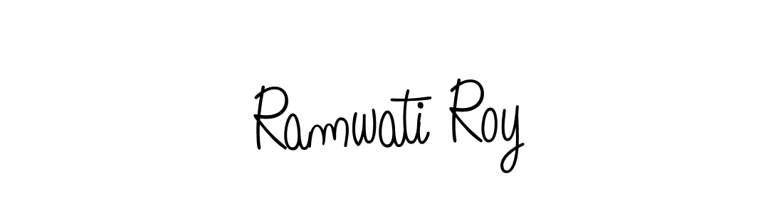 Create a beautiful signature design for name Ramwati Roy. With this signature (Angelique-Rose-font-FFP) fonts, you can make a handwritten signature for free. Ramwati Roy signature style 5 images and pictures png