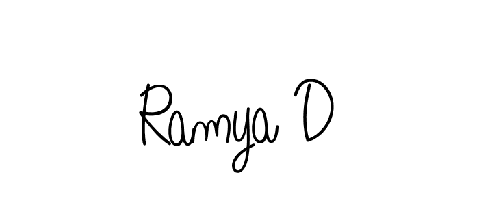 How to Draw Ramya D signature style? Angelique-Rose-font-FFP is a latest design signature styles for name Ramya D. Ramya D signature style 5 images and pictures png