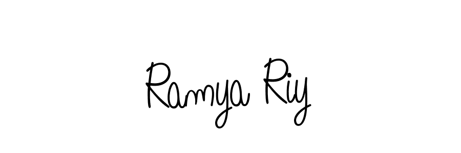 Create a beautiful signature design for name Ramya Riy. With this signature (Angelique-Rose-font-FFP) fonts, you can make a handwritten signature for free. Ramya Riy signature style 5 images and pictures png