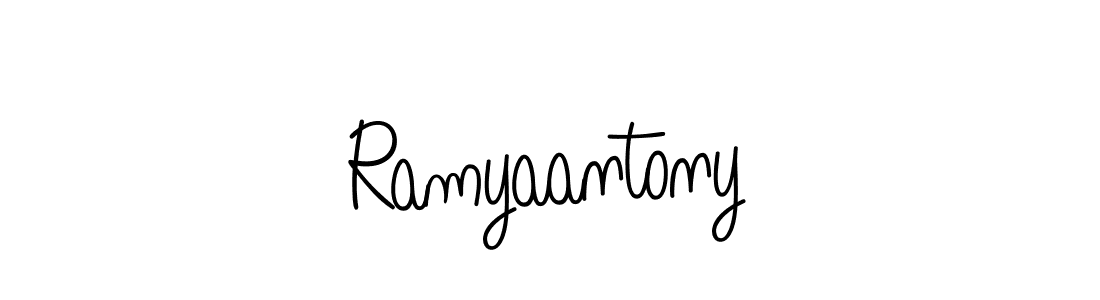 Create a beautiful signature design for name Ramyaantony. With this signature (Angelique-Rose-font-FFP) fonts, you can make a handwritten signature for free. Ramyaantony signature style 5 images and pictures png