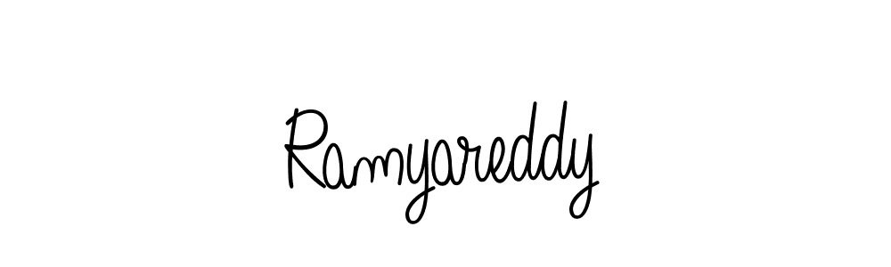 Make a beautiful signature design for name Ramyareddy. With this signature (Angelique-Rose-font-FFP) style, you can create a handwritten signature for free. Ramyareddy signature style 5 images and pictures png