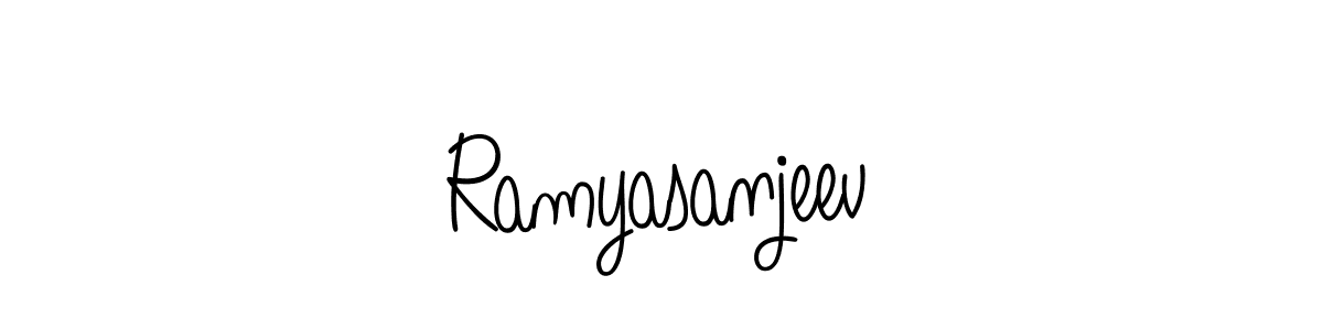 if you are searching for the best signature style for your name Ramyasanjeev. so please give up your signature search. here we have designed multiple signature styles  using Angelique-Rose-font-FFP. Ramyasanjeev signature style 5 images and pictures png