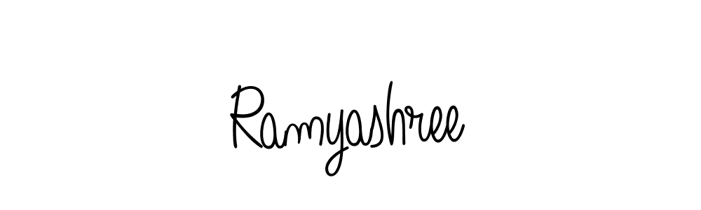 Also we have Ramyashree name is the best signature style. Create professional handwritten signature collection using Angelique-Rose-font-FFP autograph style. Ramyashree signature style 5 images and pictures png