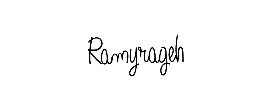 You should practise on your own different ways (Angelique-Rose-font-FFP) to write your name (Ramyrageh) in signature. don't let someone else do it for you. Ramyrageh signature style 5 images and pictures png