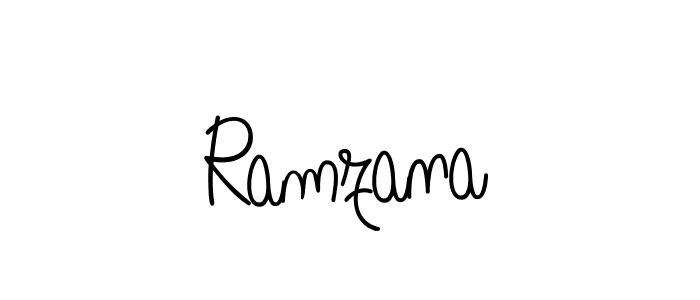 Design your own signature with our free online signature maker. With this signature software, you can create a handwritten (Angelique-Rose-font-FFP) signature for name Ramzana. Ramzana signature style 5 images and pictures png