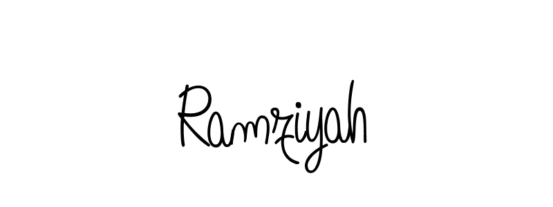 How to make Ramziyah name signature. Use Angelique-Rose-font-FFP style for creating short signs online. This is the latest handwritten sign. Ramziyah signature style 5 images and pictures png