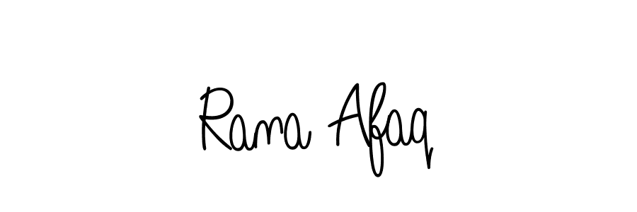 Use a signature maker to create a handwritten signature online. With this signature software, you can design (Angelique-Rose-font-FFP) your own signature for name Rana Afaq. Rana Afaq signature style 5 images and pictures png