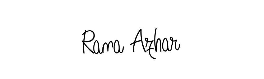 Use a signature maker to create a handwritten signature online. With this signature software, you can design (Angelique-Rose-font-FFP) your own signature for name Rana Azhar. Rana Azhar signature style 5 images and pictures png