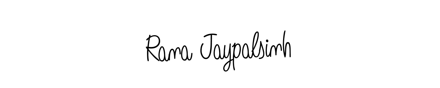 Create a beautiful signature design for name Rana Jaypalsinh. With this signature (Angelique-Rose-font-FFP) fonts, you can make a handwritten signature for free. Rana Jaypalsinh signature style 5 images and pictures png